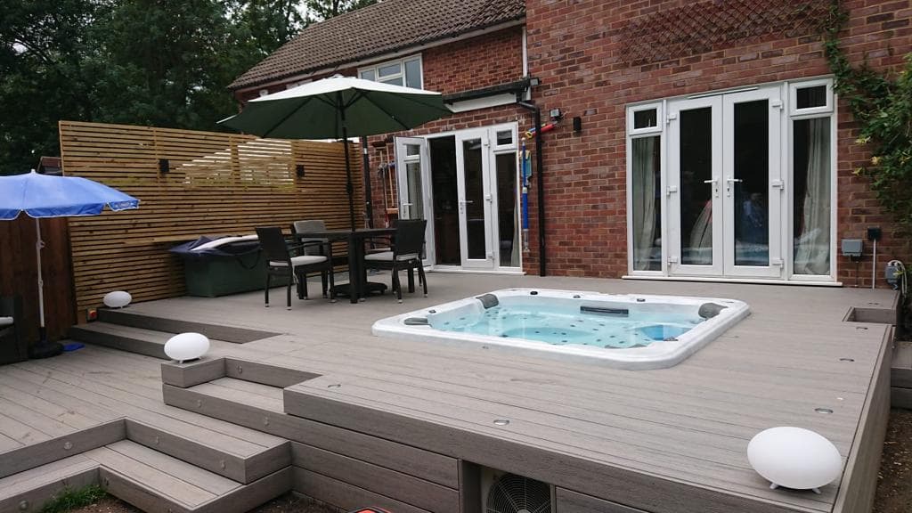Composite decking installed on iFrame steel system